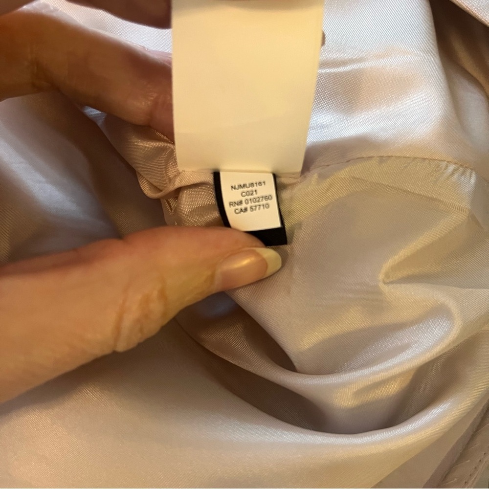 Kate Spade New York Bateau Neckline A Line Mini Dress Sz 2 Rose Gold Bow Blush - Picture 9 of 9